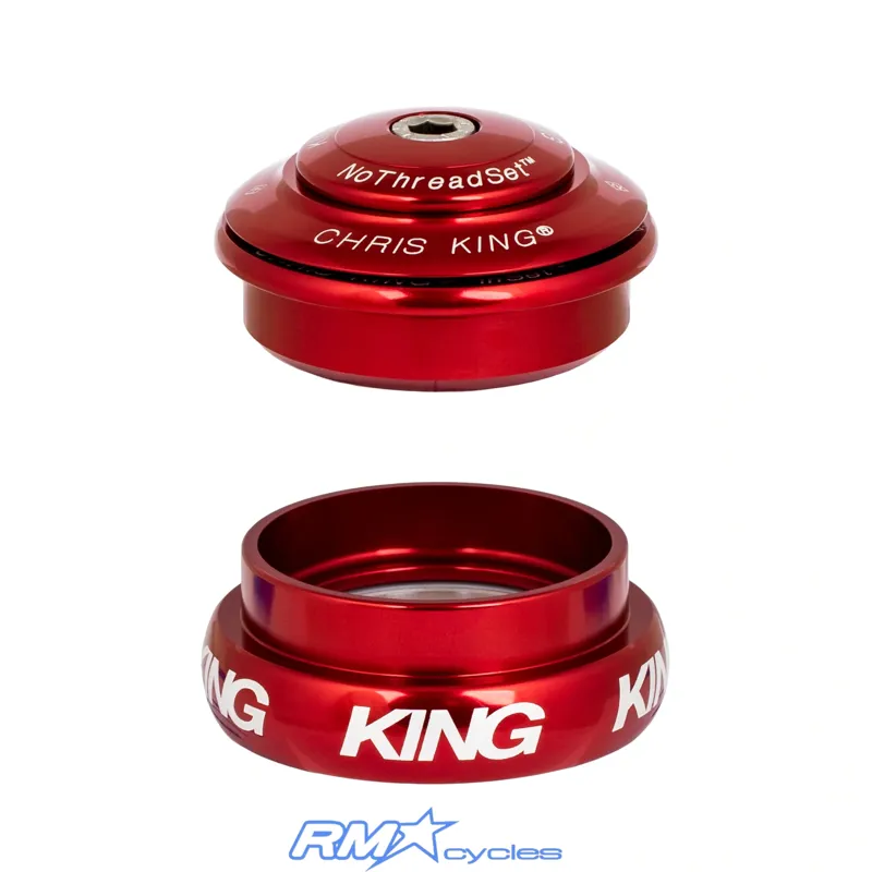 Chris King HeadSet Inset 8 ZS44/EC44 1-1/8 Inch - 1-1/4 Inch Red