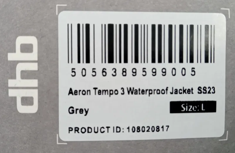 DHB Aeron Tempo 3 Waterproof Jacket SS22 Grey Large-2