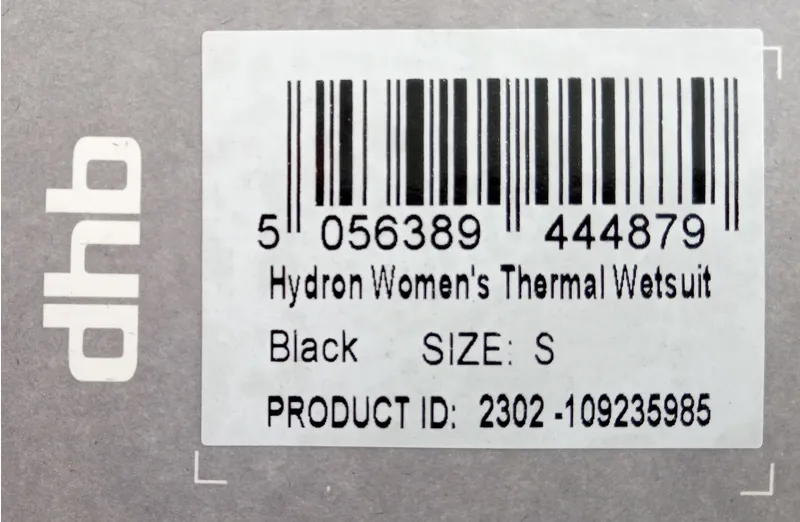 DHB Hydron Womens Thermal Wet Suit Small Black-2