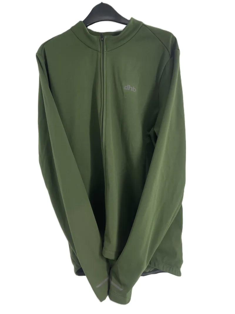 DHB Mens Long Sleeve Thermal Jersey Rifle Green