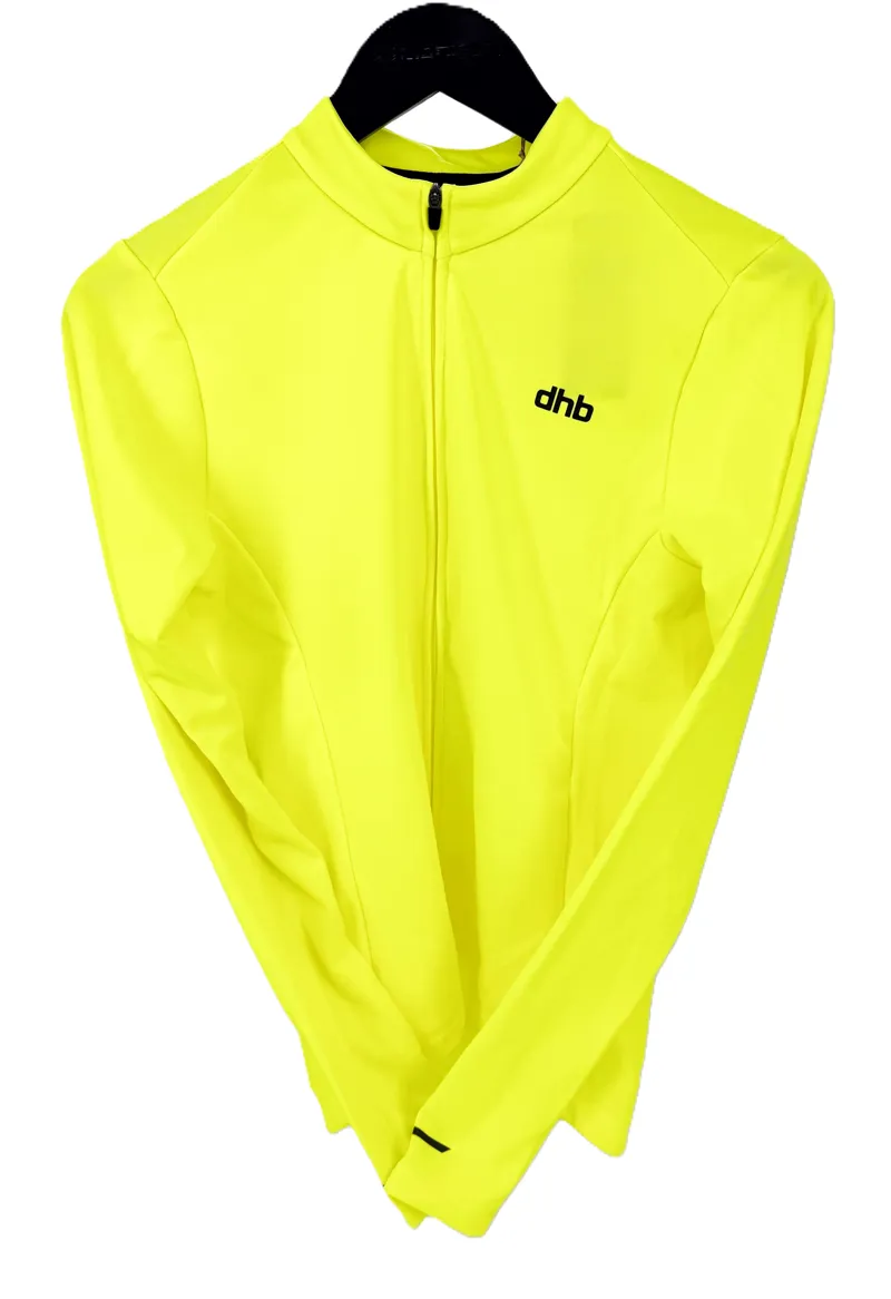 DHB Long Sleeve Thermal Jersey X-Small Fluro Yellow
