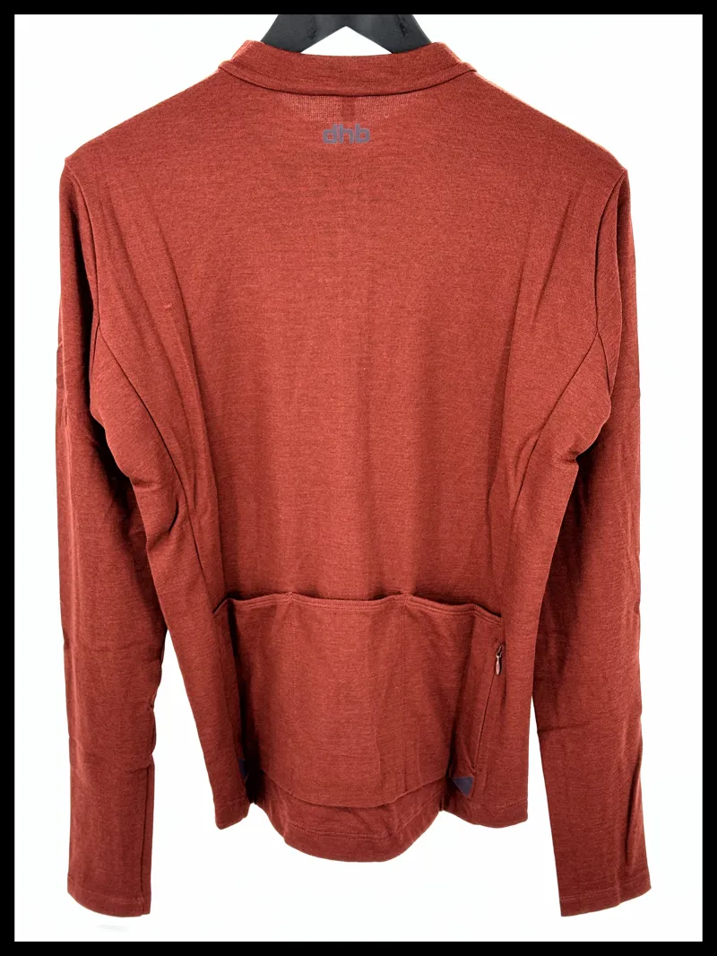DHB Merino Long Sleeve Jersey 2.0 Fired Brick Large-1