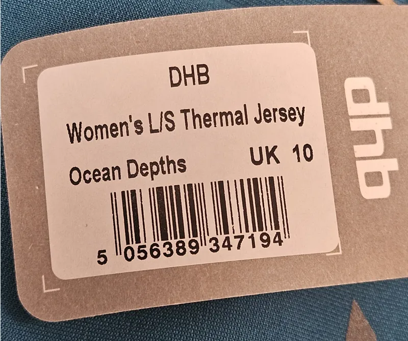 DHB Womens Long Sleeve Thermal Jersey 2.0 in Ocean Depths Blue UK 10-2
