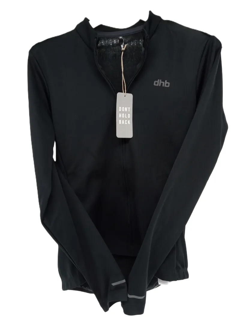 DHB Womens Long Sleeve Thermal Jersey Size 10 - Black-1