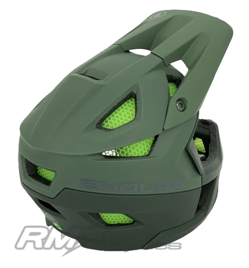 Endura MT500 Full Face MTB Helmet Small in Green-1