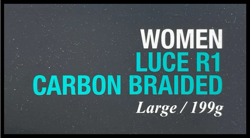 Fizik Luce R1 Black Large 156mm Womens Saddle carbon braided 7x9mm-2