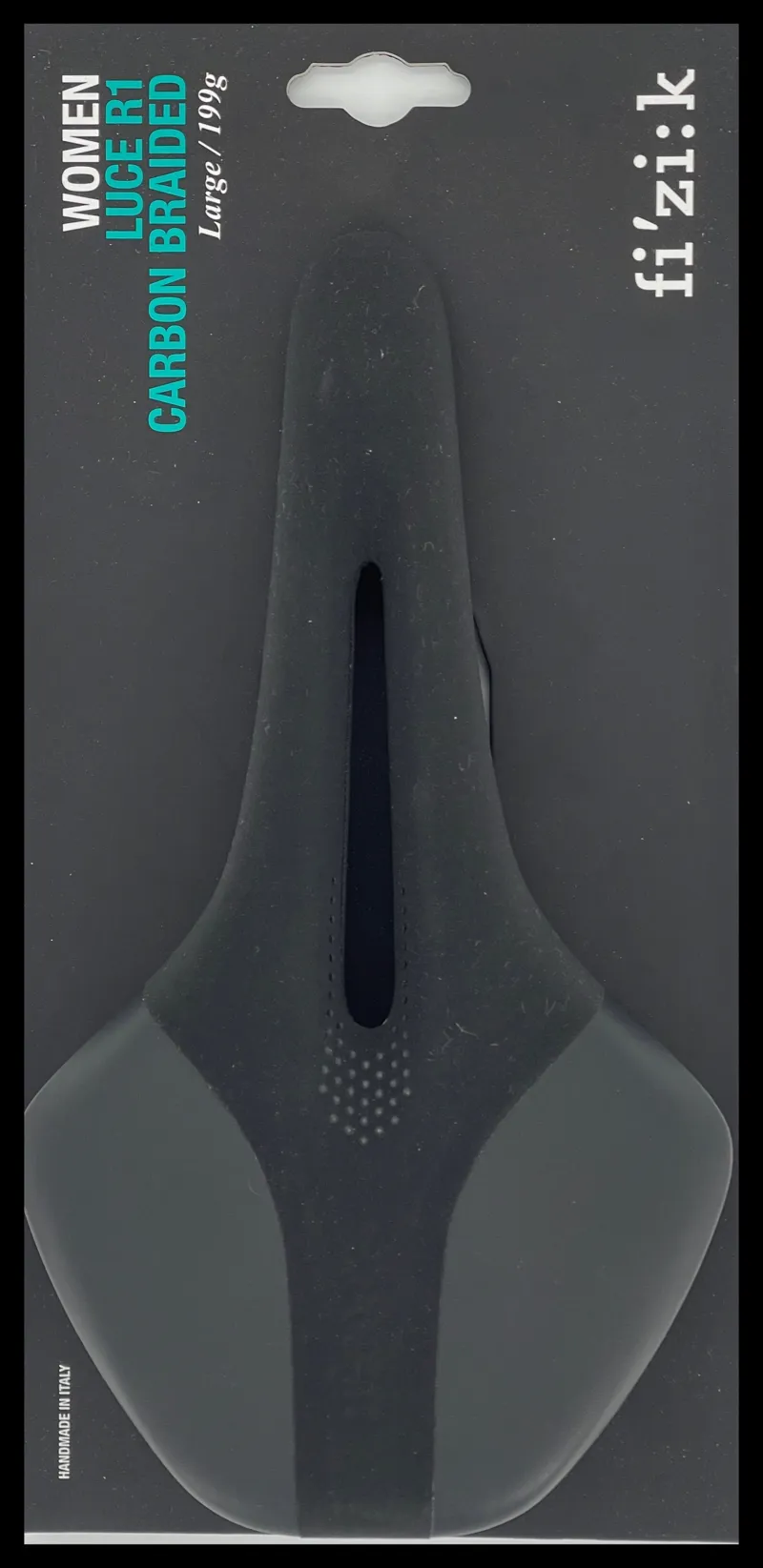 Fizik Luce R1 Black Large 156mm Womens Saddle carbon braided 7x9mm-3