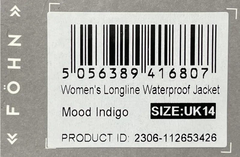 Fohn Longline Waterproof Jacket Size 14 Womens Mood indigo-1