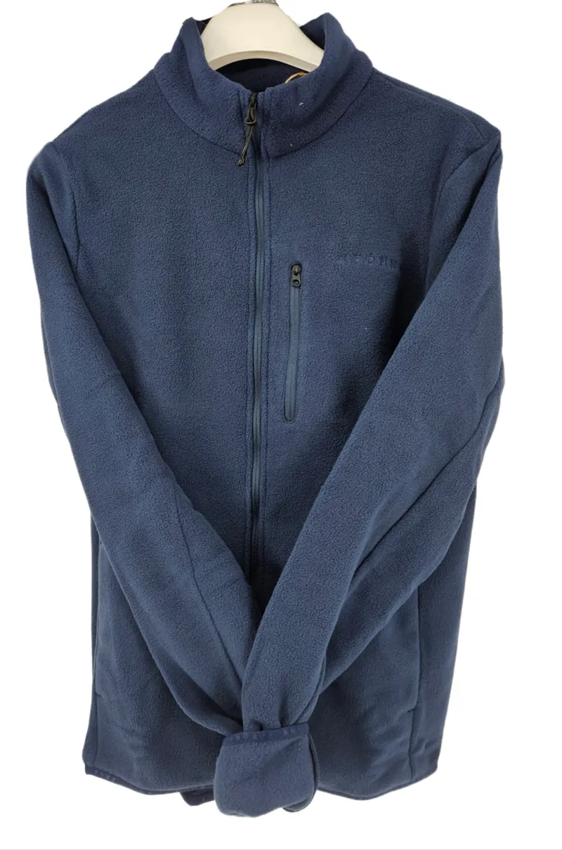 Fohn Mens Trail Full Zip Recycled Fleece Blue Small