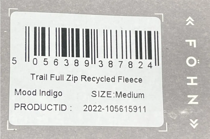 Fohn Trail Full Zip Recycled Fleece Mood Indigo Medium-2
