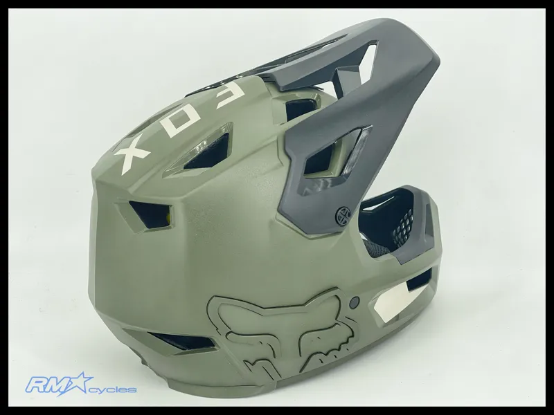 Fox Rampage Full Face Helmet in Ceshyn Olive Green Size XS-1