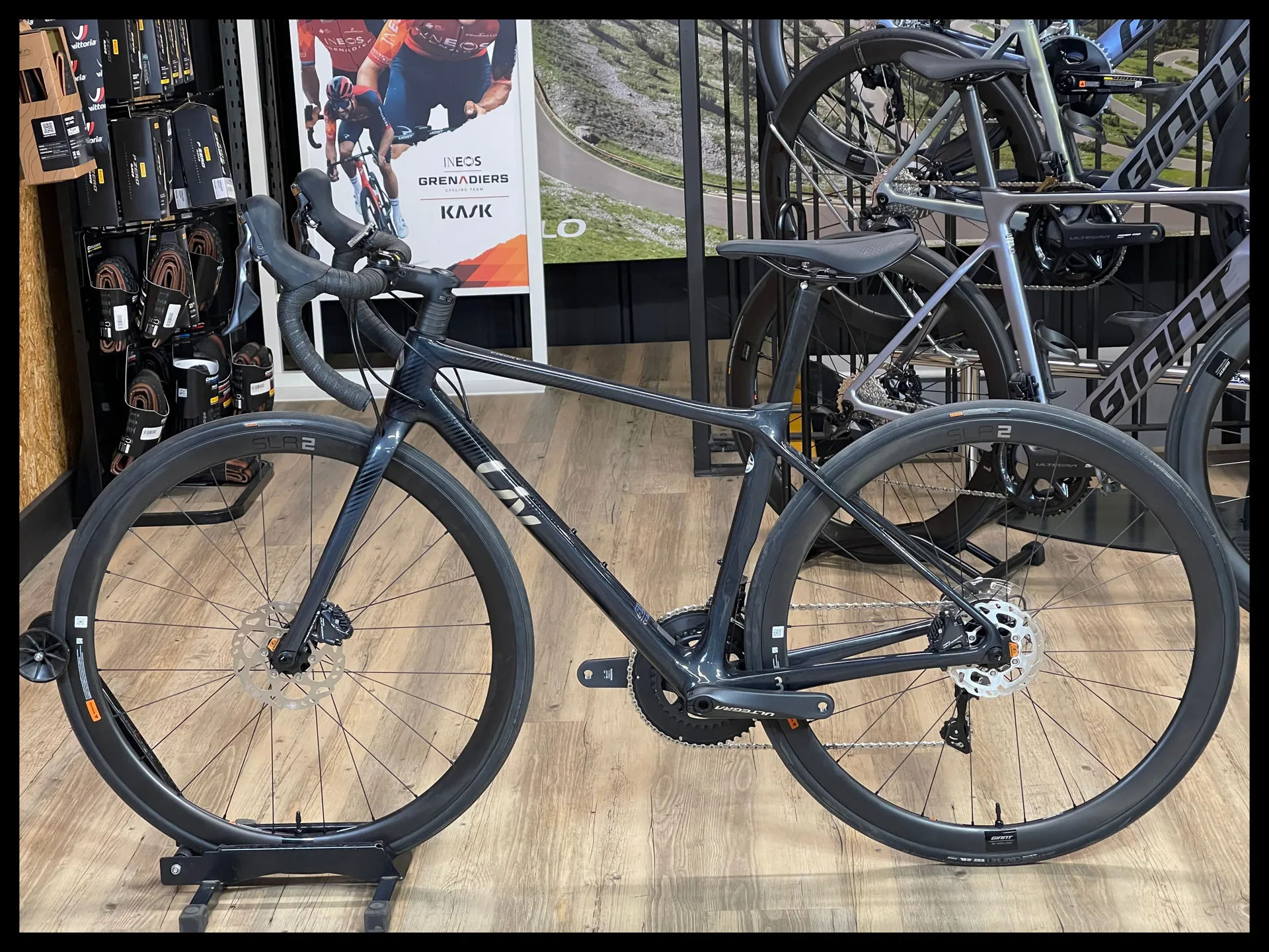 Liv Langma Advanced Disc 1+ Womens Carbon Road Bike in Blue - Main Image