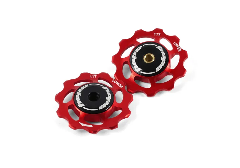 11 Tooth Jockey Wheels - Pair - Red