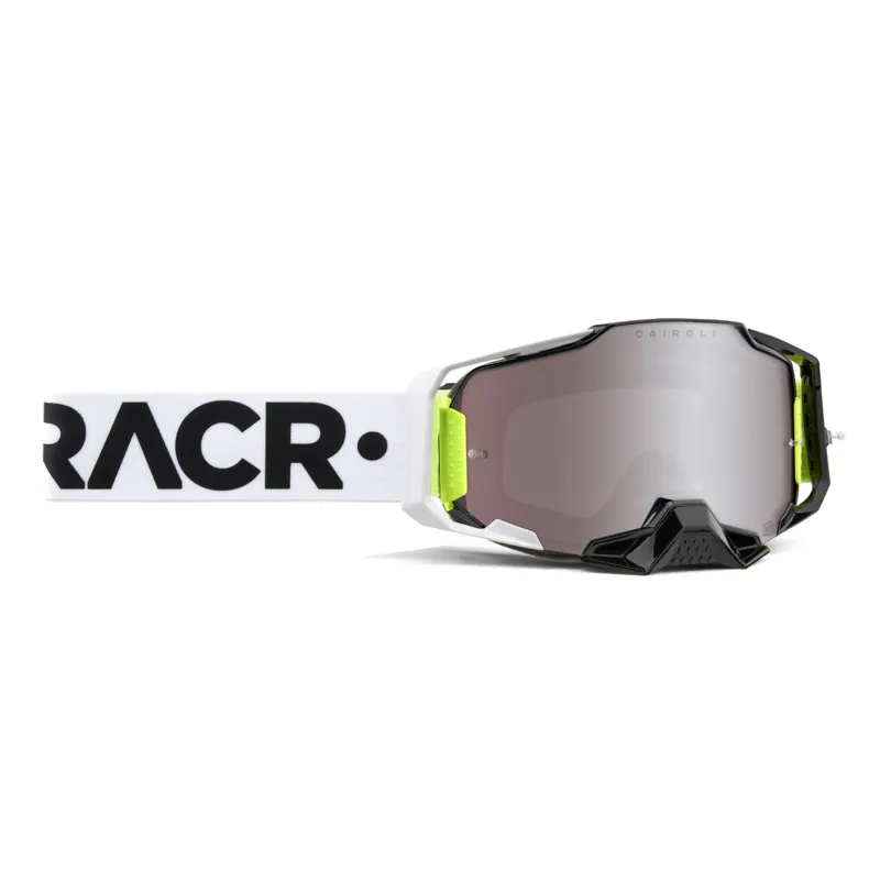 100% Armega HiPER Silver Mirror Lens Goggles in RACR -1