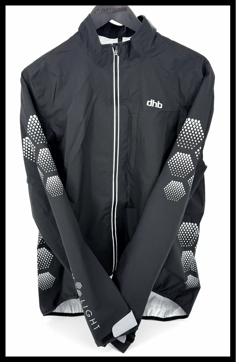 DHB Flashlight mens waterproof jacket in black
