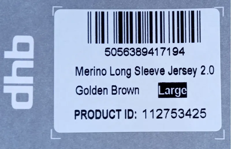 DHB Merino Long Sleeve Jersey 2.0  Golden Brown Large-2