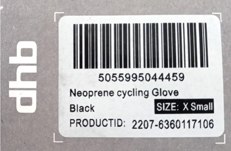 DHB Neoprene Cycling Gloves Unisex XS Black-2