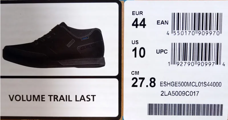 Shimano GE5 SH-GE500 Volume Trail Last Shoes Size 44 Black-3