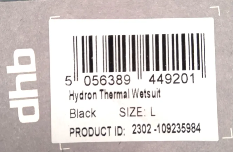 DHB Hydron Mens Thermal Wetsuit Size Large Black-2