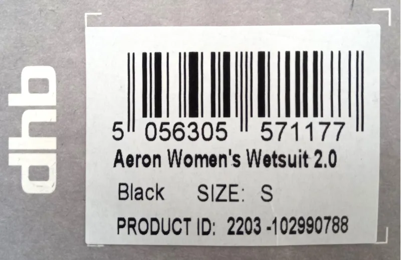 DHB Womens Aeron Wetsuit 2.0 Size Small Black-2
