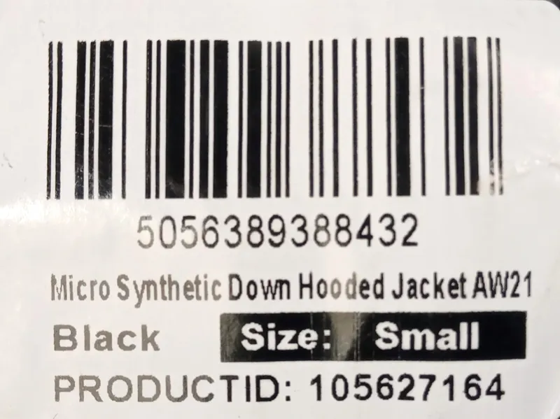 Fohn Mens Synthetic Down Hooded Jacket Size Small Black-2