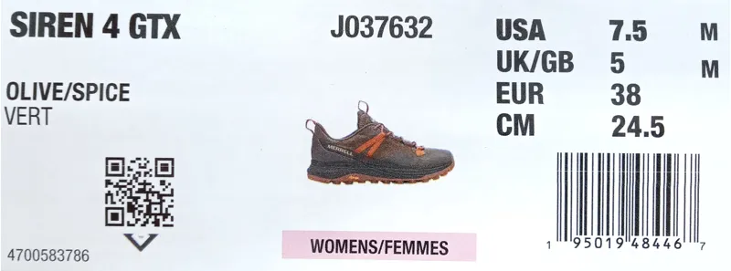 Merrell Siren 4 GTX Shoe Size 5 Olive/Spice-3