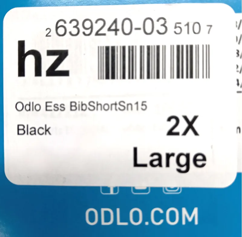 Odlo Ess Bib Shorts Size 2XL Colour Black-2