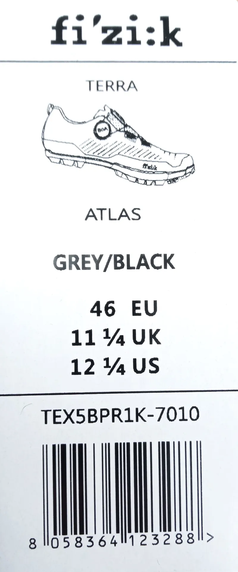 Fizik Terra Atlas MTB Shoe Size 46 Grey Black-2