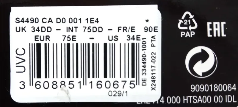 Shock Absorber Multi Sports Bra Size 34DD Black-2