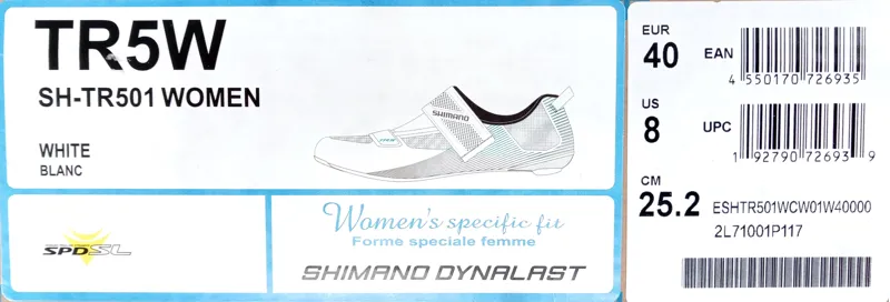 Shimano TR5W SH-TR501 Tri Shoes SIze 40 Womens White-2