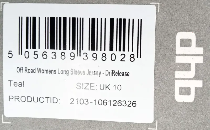 DHB Off Road Womens Long Sleeve Jersey Drirelease Size 10 Teal-2