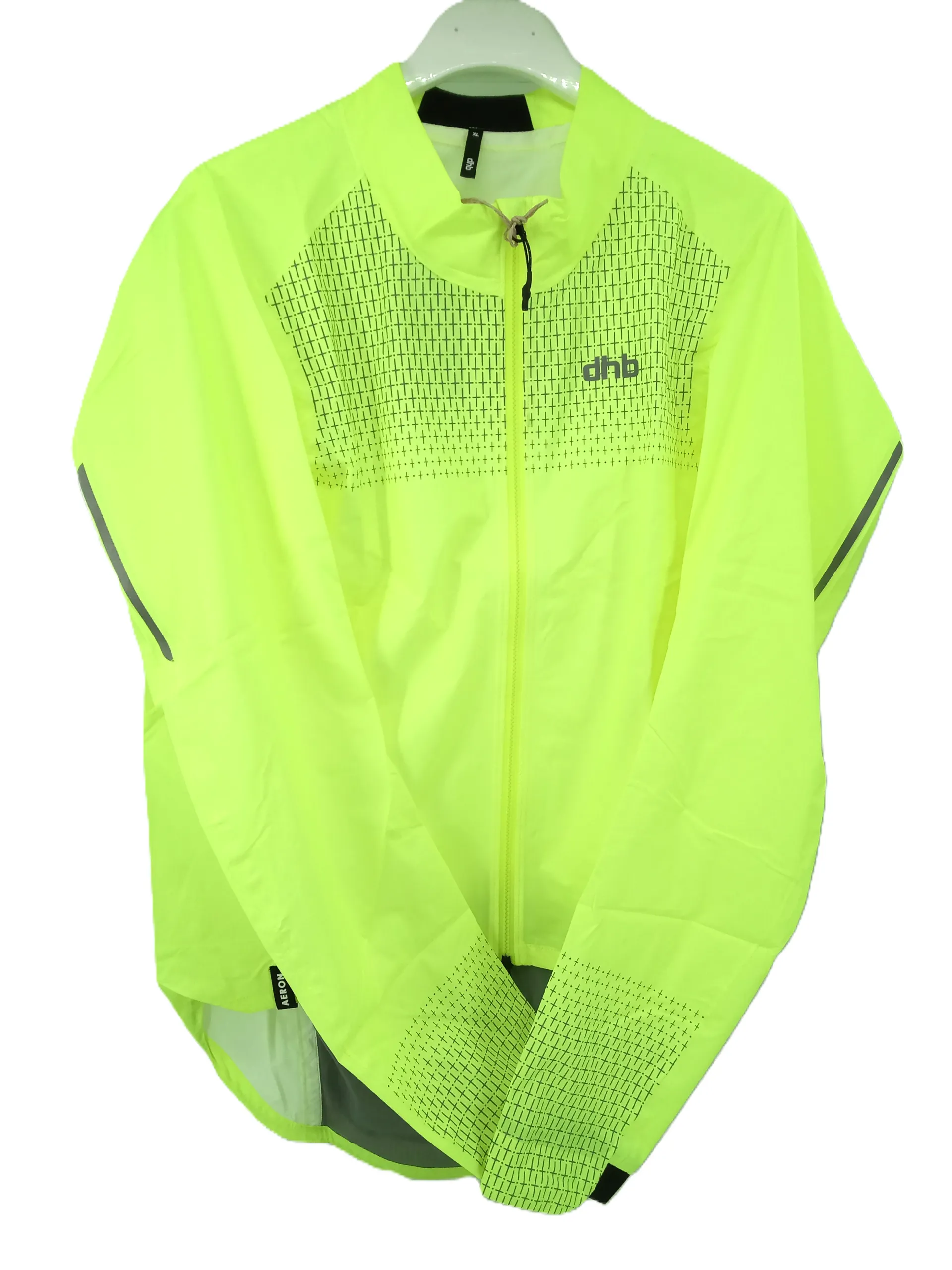 2023 DHB Aeron Tempo FLT Waterproof Jacket Size XL Mens Yellow
