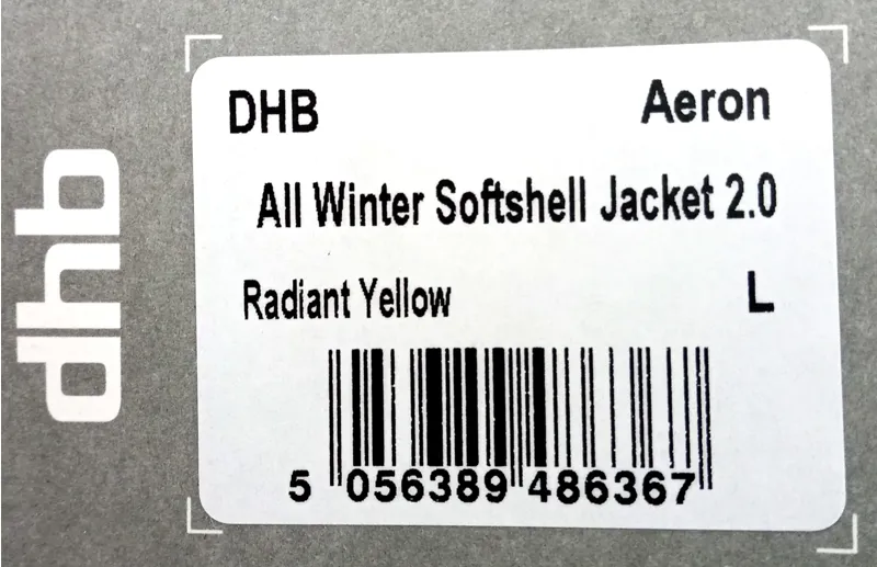 DHB All Winter Softshell Jacket 2.0 Large Mens Radiant Yellow-3