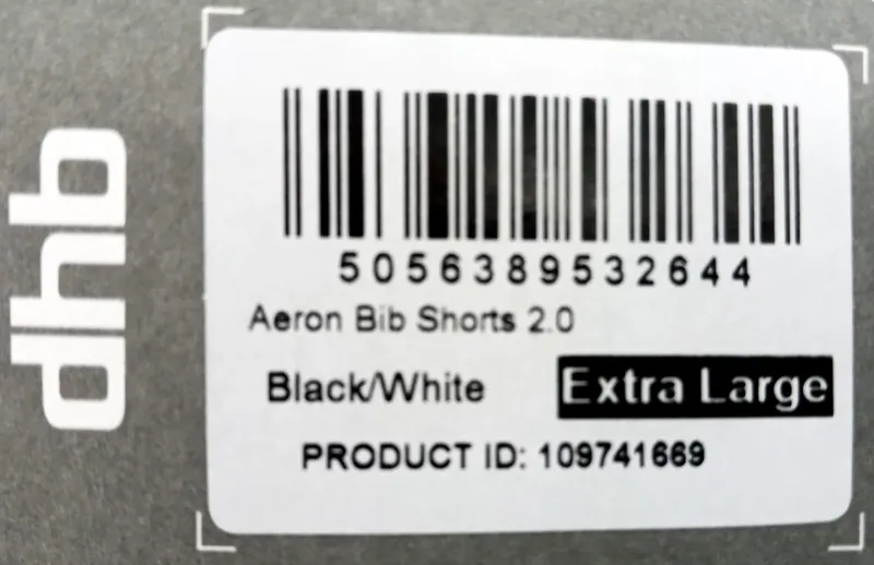 DHB Aeron Bib Shorts 2.0 Black White Mens X-Large-2