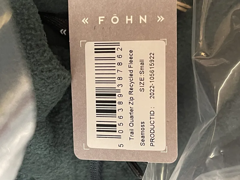 Fohn Trail Quarter Zip Recycled Fleece Size Small Seamoss-2