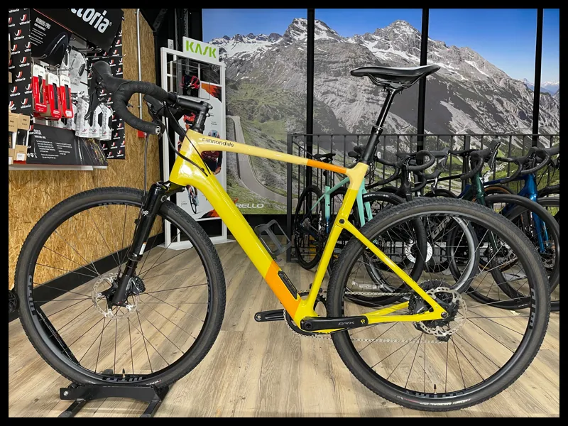 Cannondale Topstone Carbon 2 Lefty Gravel Bike Yellow Lrg 2023 Ex-Demo-1