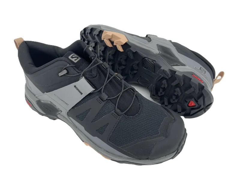 Salomon Womens X Ultra 4 Wide GTX Shoes Size 7.5 Alloy/Quiet Shade/Burnt Sienna - Insoles Missing