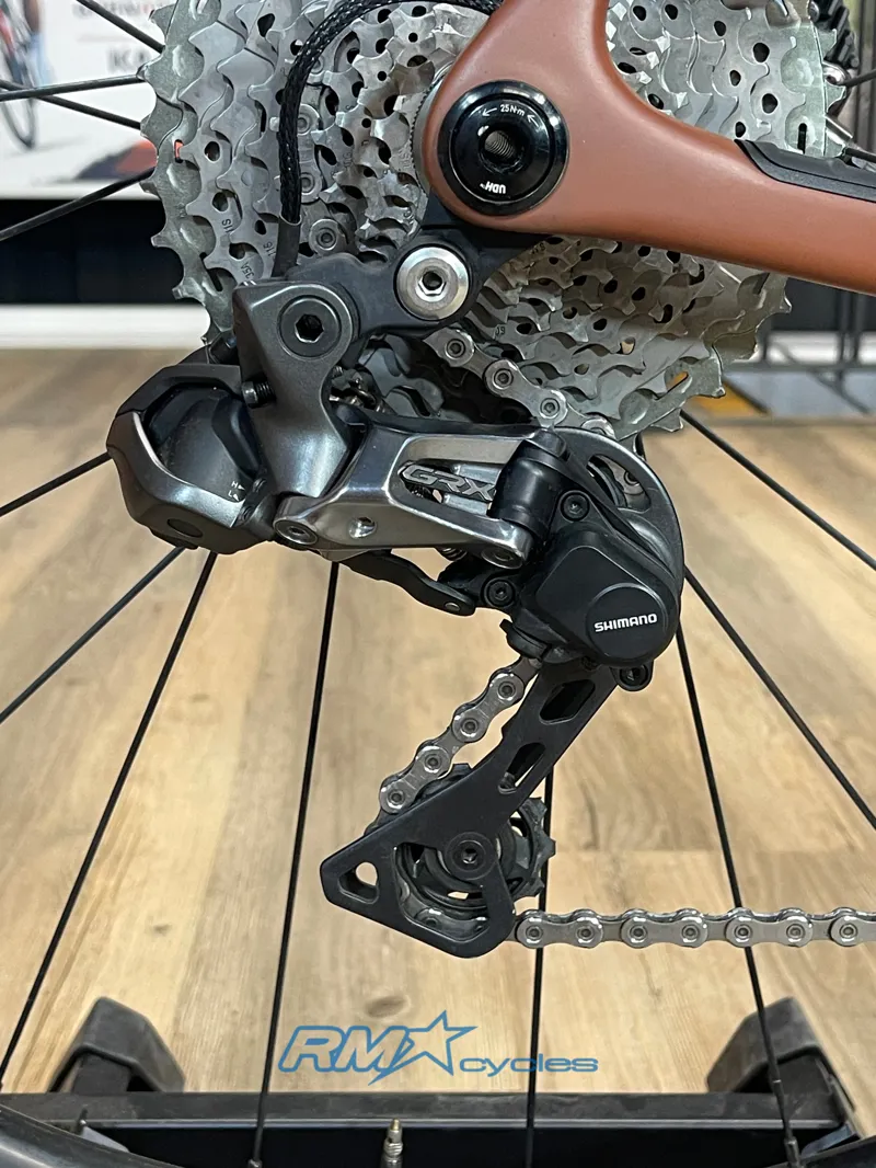 ENVE Mog 56 FS Carbon Terracotta 42 AR Bar 110 Stem GRX Di2 Gravel Bike Approved Used-7