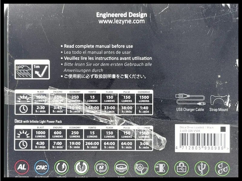 Lezyne Deca Drive 1500i Front Light Black-4