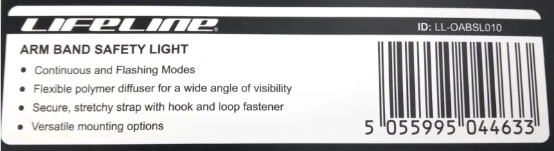 Lifeline Armband Safety Light One Size White-2