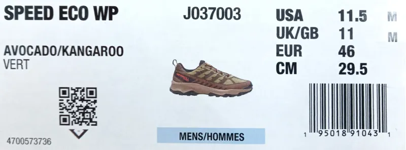 Merrel Speed Eco WP Walking Shoe AvocadoKangaroo EU 46-3