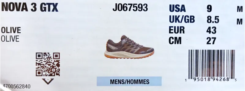 Merrell Nova 3 GTX Mens Shoes Size 9 Olive-3