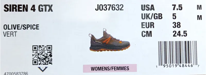 Merrell Womens Siren 4 GTX Walking Shoes Olive/Spice EU 38-3