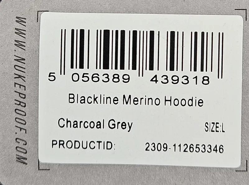 Nukeproof Blackline Merino Hoodie Charcoal Grey Size Large-2