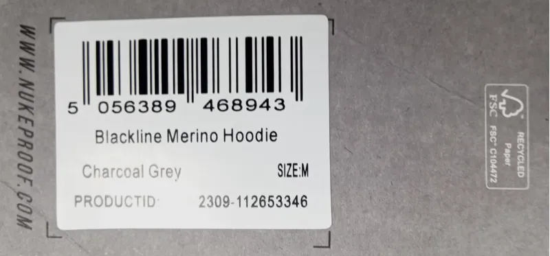 Nukeproof Blackline Merino Hoodie Charcoal Grey Size M-2