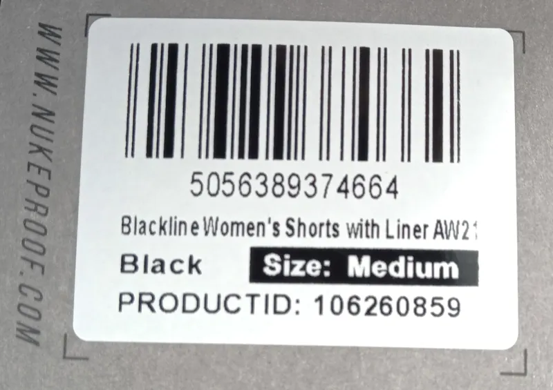 Nukeproof Blackline Womens shorts with Liner AW21 Black Medium-2