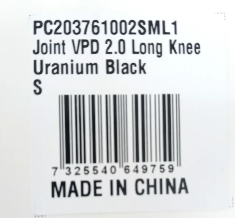 POC Joint VPD 2.0 Long Knee Guards Uranium Black Unisex Small-1