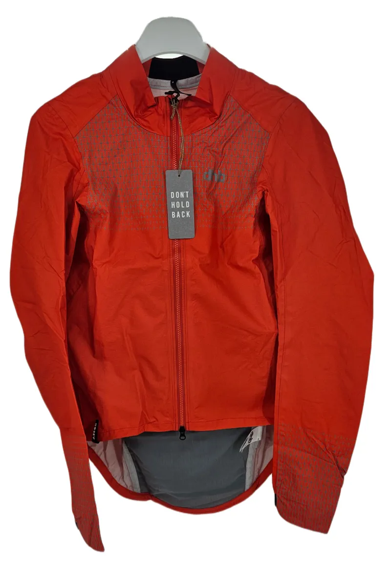 DHB Aeron Tempo FLT Waterproof Jacket SS22 Size Small Grenadine