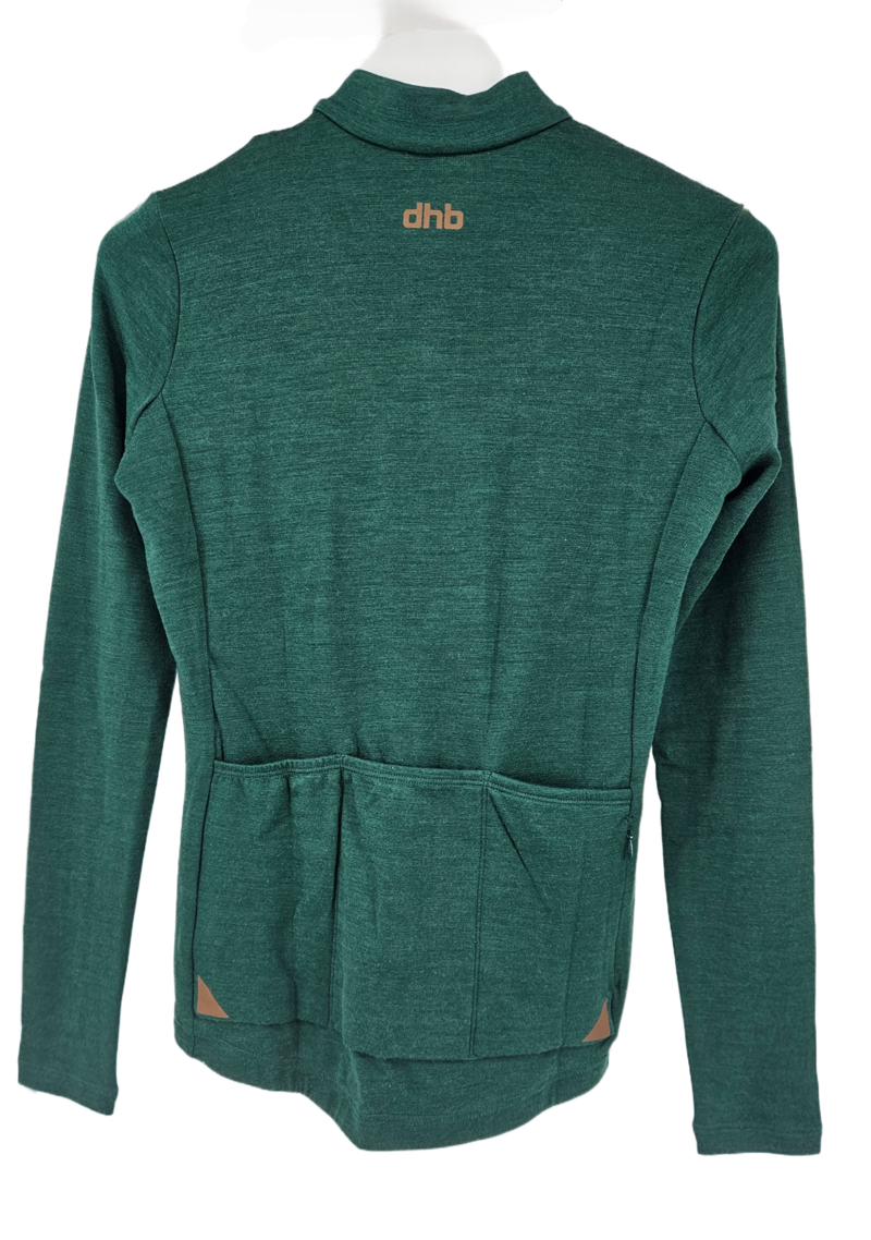 DHB Merino Womens Long Sleeve Jersey Size 10 Forest Biome-1