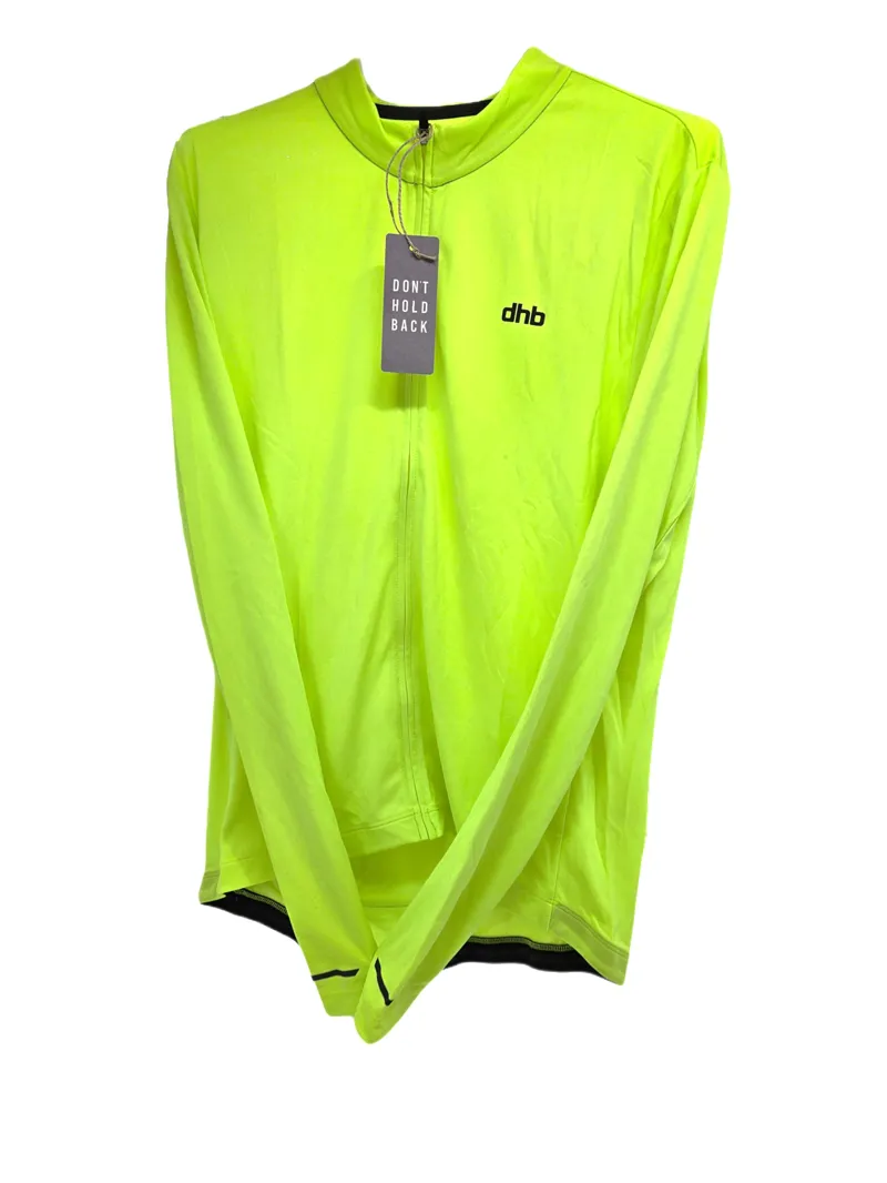 DHB Long Sleeve Jesey 2.0 Size Large Fluro Yellow